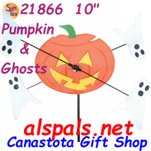 21866  Pumpkin & Ghosts 10" , Whirligig (21866)