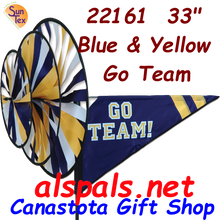 22161  Blue & Yellow 'GO TEAM' : Go Team Triple Spinners (22161)