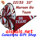 22153  Maroon 'GO TEAM' : Go Team Triple Spinners (22153)