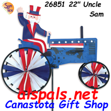 26851 Uncle Sam on a Tractor: Tractor 22" Spinners (26851)