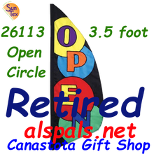Retired     26112  Open Feather Banner (Circle) 3.5ft : Commercial Displays (26112)       Retired