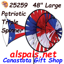 25259  Patriotic : Large Triple Spinner (25259)