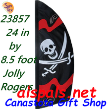 23857  Jolly Roger 8.5ft : Prestige Feather Banner (23857)