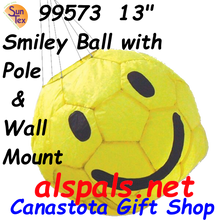 99573  13" Smiley Ball wth 60 inch Pole & Wall Mount