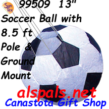 99509  13" Soccer Ball with 8.5 ft Pole & Ground Mount (Stake) (99509)
