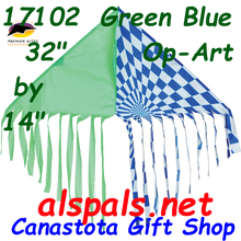 17102  Delta Fringe "Green/Blue Op-Art " : Fun Flyer (17102)