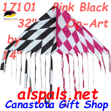 17101  Delta Fringe "Black/Pink Op-Art " : Fun Flyer (17101)