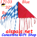 17103  Delta Fringe "Blue Op-Art/Red " : Fun Flyer (17103)