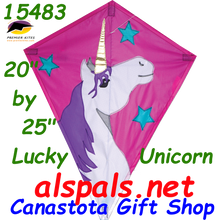 15483  Lucky Unicorn: Diamond 25" Kites by Premier (15483)