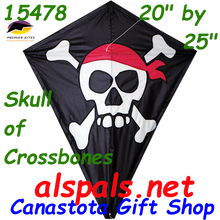 15478  Skull & Crossbones: Diamond 25" Kites by Premier (15478)