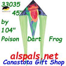 33035  Frog (Poison Dart ): Delta Flo-Tail 45" Kites by Premier (33035)