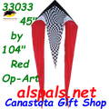 33033  Op-Art ( Red ): Delta Flo-Tail 45" Kites by Premier (33033)