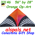 33146  Op-Art ( Orange ): Delta 56"  Kites by Premier (33146)