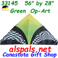 33145  Op-Art (Green ): Delta 56"  Kites by Premier (33145)