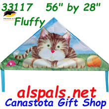 33117  Cat ( Fluffy ): Delta 56"  Kites by Premier (33117)