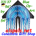 33137  Op-Art Blue: Delta Streamer 56" Kites by Premier (33137)