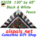 33228  Black & White Peace: Delta 11 ft Kites by Premier (33228)