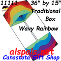 11111  Wavy Rainbow : Box 36" (11111) Kite