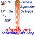 44694  Neon Orange: Squeaker the Octopus Kite Premier (44694)
