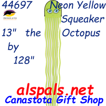 44697  Neon Yellow: Squeaker the Octopus Kite Premier (44697)
