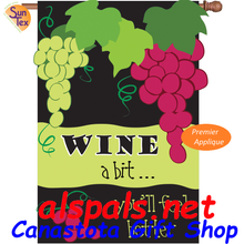 Wine A Bit : Double-sided Applique (57011)