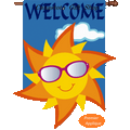 Welcome Sun  :     Double-sided Applique