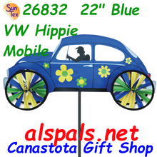 26832  22" Blue VW Hippie Mobile: Vehicle Spinners (26832)
