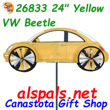 26833  24" Yellow VW Beetle: Vehicle Spinners (26833)