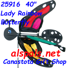 25916 Butterfly Lady Rainbow 40"   Bug Spinners (25916)
