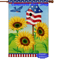 Patriotic Sunflowers: Illuminated Flag