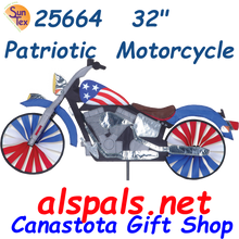 25664  Motorcycle Spinners32" Motorcycles Patriotic (25664)