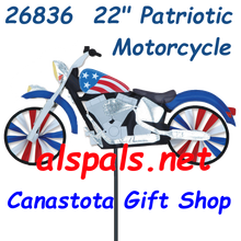 26836  Motorcycle Spinners 22" Motorcycles Patriotic (26836)