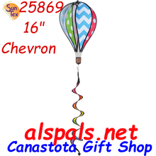 25869  CHEVRON/POLKA DOT 16" Hot Air Balloons (25869)