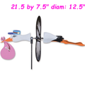 25185 Stork Girl 19.5": Petite Wind Spinner (25185)