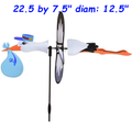 25186 Stork Boy 19.5": Petite Wind Spinner (25186)