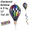 25801 Checkered Rainbow : 12 in Hot Air Balloon (25801)