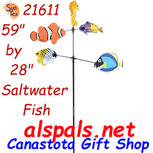21611  Salt Water Fish 59": Carousel Wind Spinners (21611)
