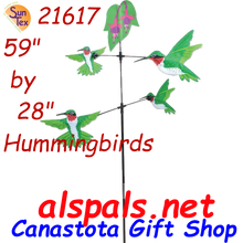 21617  Hummingbirds 59": Carousel Wind Spinners 21617