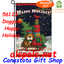 56123 Doggone Happy Holiday : PremierSoft Garden Flag (56123)