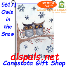 56171 Owls in the Snow : PremierSoft Garden Flag (56171)