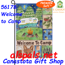 56178 Welcome to Camp : PremierSoft Garden Flag (56178)