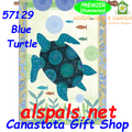 57129 Blue Turtle : Illuminated House Flag (57129)