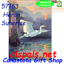 57163 Heron Sunrise : Illuminated House Flag (57163)