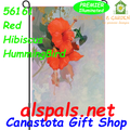 56161  Red Hibiscus & HummingBird : Garden Flag by Premier Illuminated (56161)