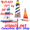 21631 Lighthouse 72" Single Tier Carousel Wind Spinners (21631)