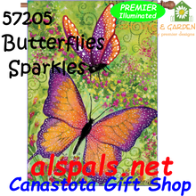 57205  Butterfly Sparkles : Illuminated House Flag (57205)