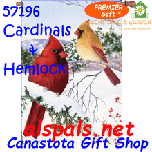 57196 Cardinal & Hemlock : Premier Soft House Flag (57196)