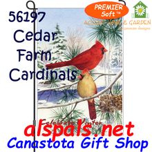 56197  Cedar Farm Cardinal : PremierSoft Garden Flag (56197)