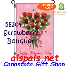 56204  Strawberry Bouquet : PremierSoft Garden Flag (56204)