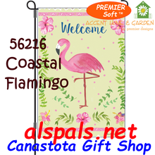 56216  ( Welcome ) Coastal Flamingo : PremierSoft Garden Flag (56216)